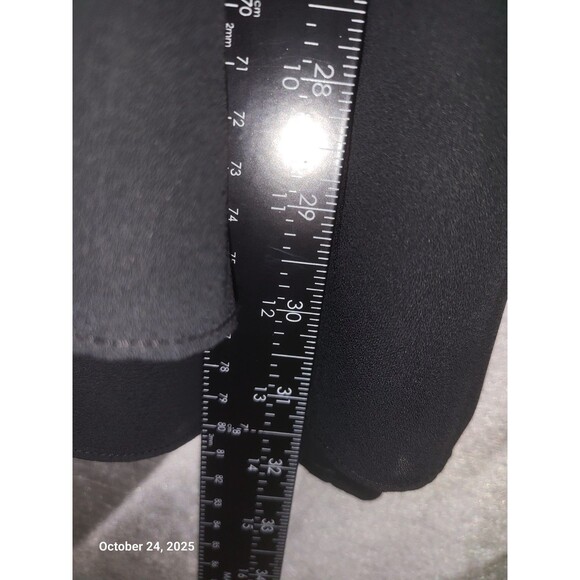 Positive Attitude Petite Black Shift Dress Layered S/S Keyhole Women's Sz 20 - Picture 6 of 8